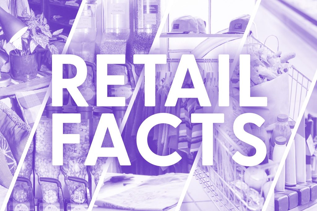 RETAIL FACTS. Background: furniture store, specialty store, fashion store, grocery store, hardware store.