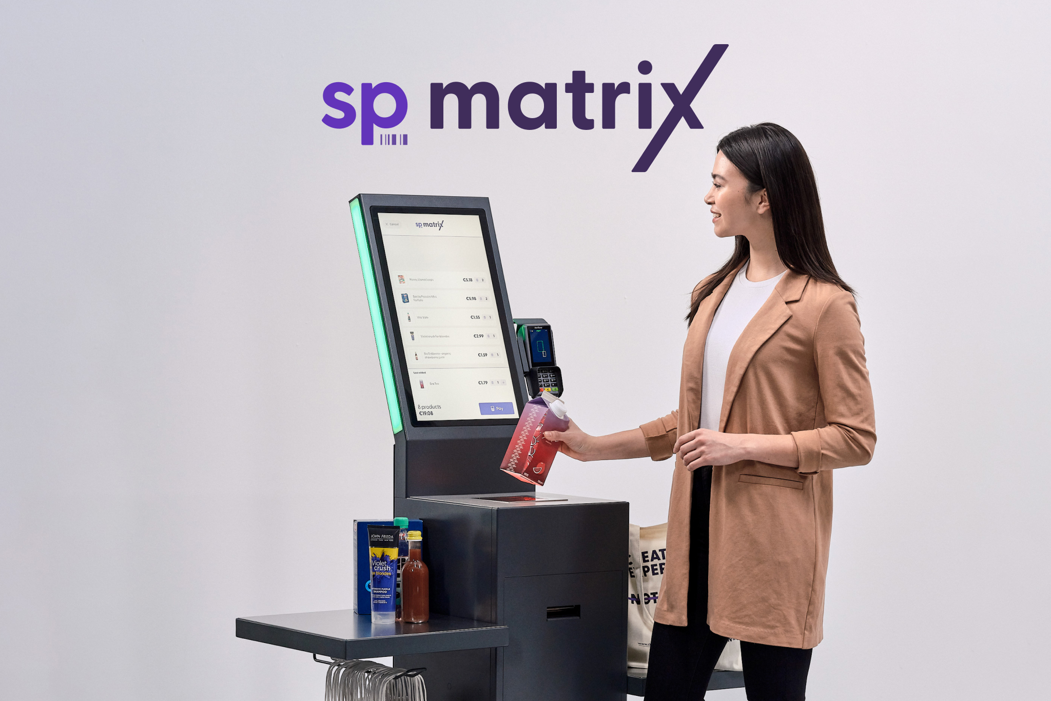 Customer scanning at shopreme matrix SCO